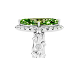 White gold Marquise Cut Halo Diamond Solitaire with Filigree Band and Four-Prong Setting_5