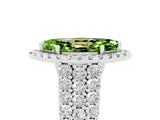 White gold Marquise Cut Halo Pavé Diamond Engagement Ring with Split Shank and Four-Prong Setting_5
