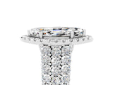 White gold Marquise Cut Halo Pavé Diamond Engagement Ring with Split Shank and Four-Prong Setting_5