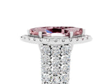 White gold Marquise Cut Halo Pavé Diamond Engagement Ring with Split Shank and Four-Prong Setting_5