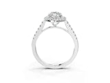 White gold Marquise Cut Halo Pave Diamond Engagement Ring with Four-Prong Setting_11