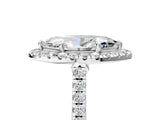 White gold Marquise Cut Halo Pave Diamond Engagement Ring with Four-Prong Setting_13