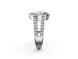 White gold Marquise Cut Halo Split Shank Diamond Ring with Four-Prong Setting_81