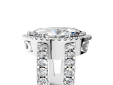 White gold Marquise Cut Halo Split Shank Diamond Ring with Four-Prong Setting_81