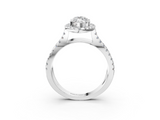 White gold Marquise Cut Halo Split Shank Pave Set Ring_71