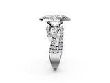 White gold Marquise Cut Halo Split Shank Prong Setting Ring_114