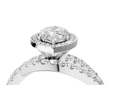 White gold Marquise Cut Halo Split Shank Prong Setting Ring_116