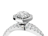 White gold Marquise Cut Halo Split Shank Prong Setting Ring_16