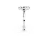 White gold Marquise Cut Moissanite Engagement Ring with Side Stone Accents and Four-Prong Setting_29