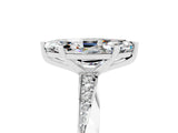 White gold Marquise Cut Moissanite Engagement Ring with Side Stone Accents and Four-Prong Setting_32