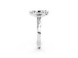 White gold Marquise Cut Moissanite Engagement Ring with Side Stone Accents and Four-Prong Setting_86