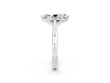 White gold Marquise Cut Moissanite Solitaire Engagement Ring with Cathedral Setting and Four-Prong Mount_32
