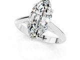 White gold Marquise Cut Moissanite Solitaire Engagement Ring with Cathedral Setting and Four-Prong Mount_91