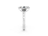 White gold Marquise Cut Moissanite Solitaire Engagement Ring with Round Band and Four-Prong Setting_26