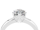 White gold Marquise Cut Moissanite Solitaire Engagement Ring with Round Band and Four-Prong Setting_28