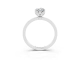 White gold Marquise Cut Moissanite Solitaire Ring with Thin Band and Prong Setting_15