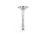 White gold Marquise Cut Moissanite Solitaire Twist Band Prong Setting Ring_38