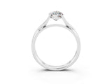 White gold Marquise Cut Moissanite Solitaire Twist Band Prong Setting Ring_39