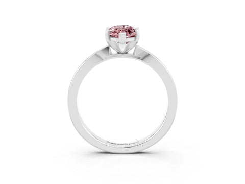 White gold Marquise Cut Morganite Solitaire Engagement Ring with Classic Band and Four-Prong Setting_27