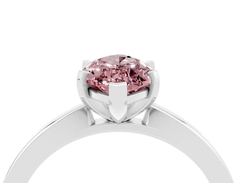 White gold Marquise Cut Morganite Solitaire Engagement Ring with Classic Band and Four-Prong Setting_28