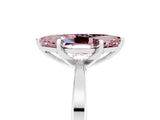 White gold Marquise Cut Morganite Solitaire Engagement Ring with Classic Band and Four-Prong Setting_29