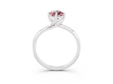 White gold Marquise Cut Morganite Solitaire Engagement Ring with Four-Prong Setting and Classic Band_39