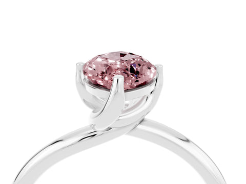 White gold Marquise Cut Morganite Solitaire Engagement Ring with Four-Prong Setting and Classic Band_40