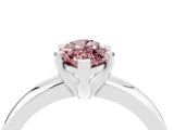 White gold Marquise Cut Morganite Solitaire Engagement Ring with Round Band and Four-Prong Setting_16