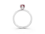 White gold Marquise Cut Morganite Solitaire Ring with Thin Band and Four-Prong Setting_15
