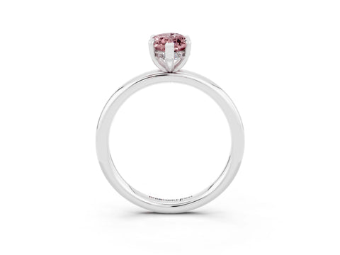 White gold Marquise Cut Morganite Solitaire Ring with Thin Band and Four-Prong Setting_15