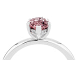White gold Marquise Cut Morganite Solitaire Ring with Thin Band and Four-Prong Setting_16