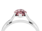 White gold Marquise Cut Morganite Solitaire Twist Band Prong Setting Ring_40