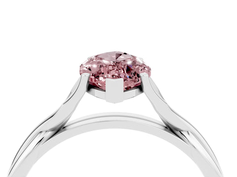 White gold Marquise Cut Morganite Solitaire Twist Band Prong Setting Ring_40
