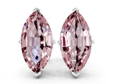 White gold Marquise Cut Morganite Stud Earrings_40