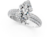 White gold Marquise Cut Pave Diamond Engagement Ring with Channel Set Band and Four-Prong Setting_25