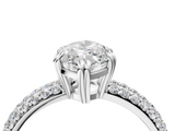 White gold Marquise Cut Pave Diamond Engagement Ring with Channel Set Band and Four-Prong Setting_28