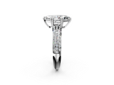 White gold Marquise Cut Pave Diamond Engagement Ring with Channel Set Band and Four-Prong Setting_28