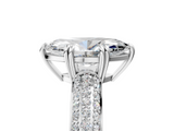White gold Marquise Cut Pave Diamond Engagement Ring with Channel Set Band and Four-Prong Setting_31