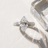 White gold Marquise Cut Pave Diamond Engagement Ring with Channel Set Band and Four-Prong Setting_51