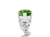 White gold Marquise Cut Peridot Scattered Round Accent Ring with Prong Setting_29