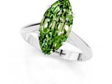 White gold Marquise Cut Peridot Solitaire Engagement Ring with Cathedral Setting and Four-Prong Mount_31