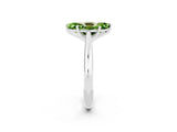 White gold Marquise Cut Peridot Solitaire Engagement Ring with Cathedral Setting and Four-Prong Mount_32