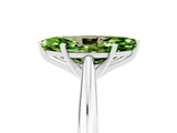 White gold Marquise Cut Peridot Solitaire Engagement Ring with Cathedral Setting and Four-Prong Mount_41