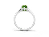 White gold Marquise Cut Peridot Solitaire Engagement Ring with Classic Band and Four-Prong Setting_39