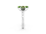 White gold Marquise Cut Peridot Solitaire Engagement Ring with Round Band and Four-Prong Setting_2