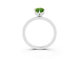 White gold Marquise Cut Peridot Solitaire Ring with Thin Band and Prong Setting_15