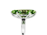 White gold Marquise Cut Peridot Solitaire Ring with Thin Band and Prong Setting_17