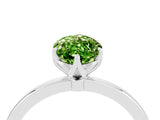 White gold Marquise Cut Peridot Solitaire Ring with Thin Band and Prong Setting_40