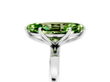 White gold Marquise Cut Peridot Solitaire Ring with Thin Band and Prong Setting_41