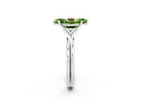 White gold Marquise Cut Peridot Solitaire Twist Band Prong Setting Ring_38